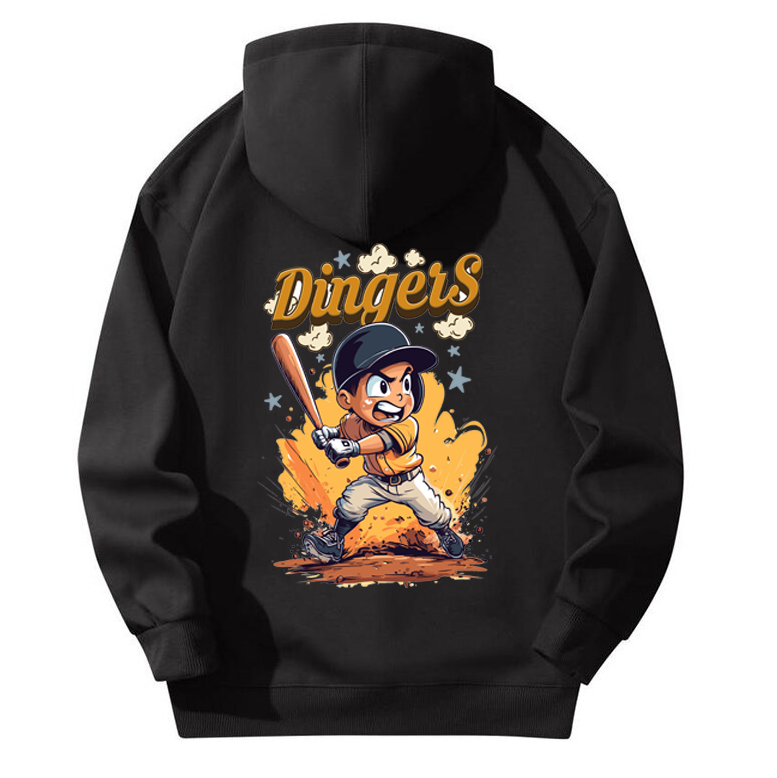 Anime Baseball Hoodie - Dingers Graphic