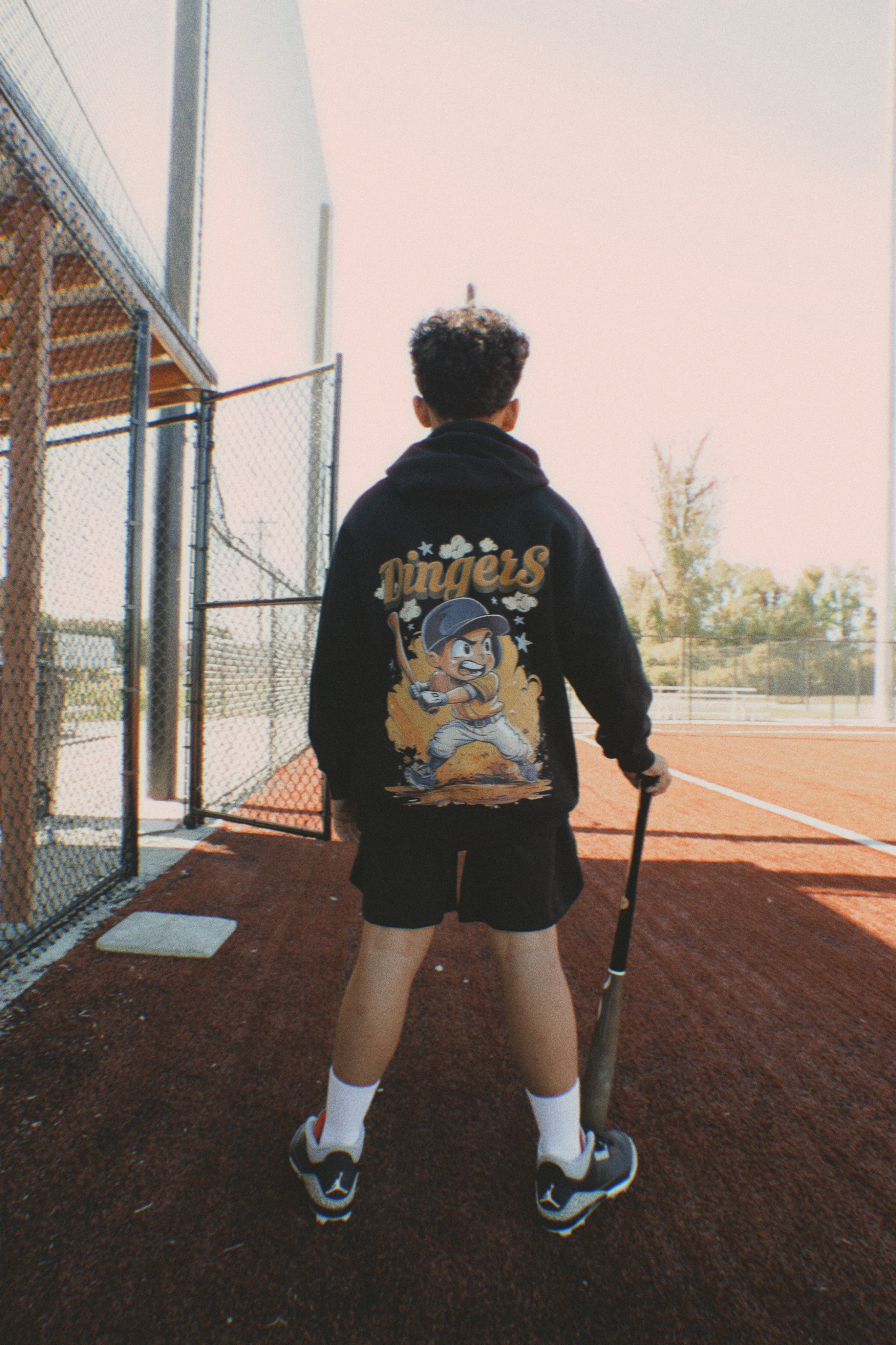 Anime Baseball Hoodie - Dingers Graphic